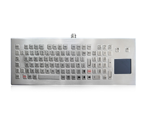 Bàn phím công nghiệp bằng thép không gỉ có bàn di chuột IP68 Bàn phím kim loại chống nước cho máy tính để bàn