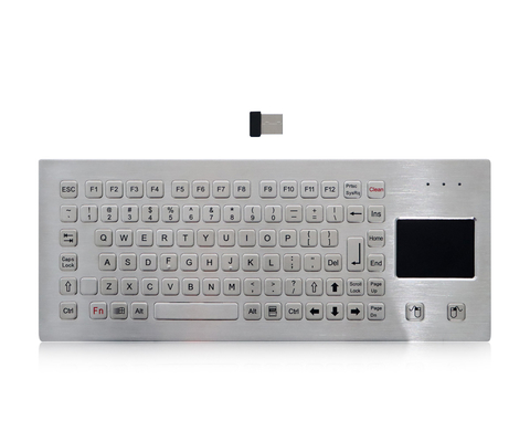 Bàn phím không dây 2.4G công nghiệp kim loại IP65 với phiên bản máy tính để bàn Touchpad
