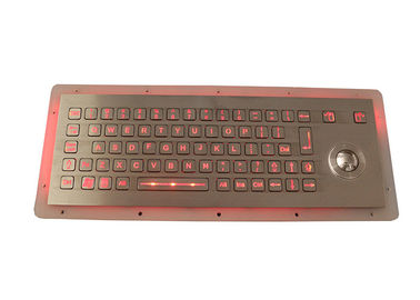 Bàn phím công nghiệp bằng thép không gỉ với bảng điều khiển Trackball IP67 Gắn phím 0,45mm