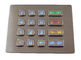 16 phím IP67 Chỉnh Núi Bàn phím Backlit Customized Inox Bàn phím