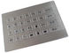 28 phím chống thấm nước bằng thép không gỉ kim loại bàn phím số cho tự - máy dịch vụ