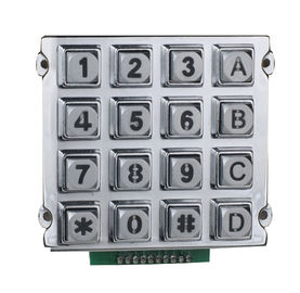 External Thống Die Casting kim loại Bàn phím 4 X 4 Bảng Sau Gắn