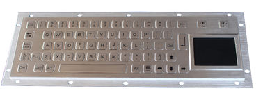 Chải Bàn phím IP65 Kiosk kim loại công nghiệp Với Touchpad, bảng điều khiển phía sau gắn kết