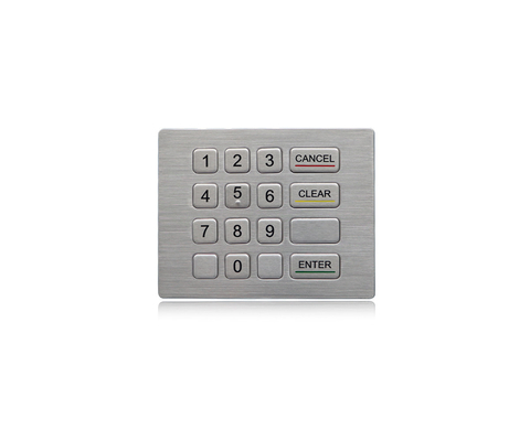 Bàn phím công nghiệp kim loại chống nước và chống phá hoại 16 phím Bàn phím ATM định dạng nhỏ gọn