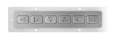 6 phím kim loại công nghiệp bàn phím vật liệu thép không gỉ 160.0mm x 30.0mm kích thước