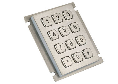 Bảng điều khiển ma trận ATM ngân hàng Gắn bàn phím IP67 Xếp hạng 12 phím kim loại thép không gỉ