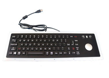 Đen IP67 Bàn phím cơ USB động 76 phím với chuột Trackball 38mm