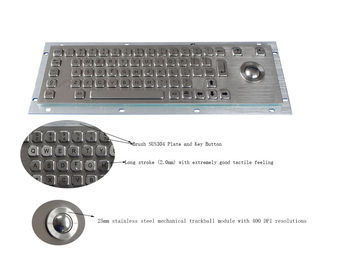 Bàn phím công nghiệp với Trackball Compact Bảng điều khiển Mount Mount Bàn phím kim loại