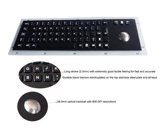 Bàn phím được gắn bảng điều khiển IP67 với Bàn phím kim loại đen Trackball