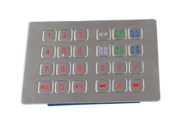 24 phím chống vendal PS / 2 trên bảng điều khiển gắn bàn phím kim loại với 0.45mm đột quỵ ngắn