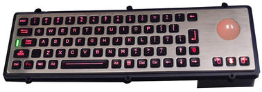 Tuỳ chỉnh usb bàn phím / Backlit bàn phím công nghiệp với trackball màu đỏ chiếu sáng