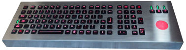 Durable Backlight Đen Quân công nghiệp kim loại Keyboard Với Trackball IEC 60.512-6