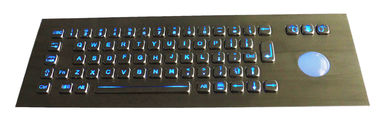 thép không gỉ Illuminated Keyboard USB với trackball Định dạng nhỏ gọn