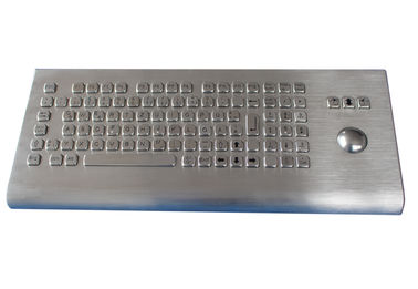IP65 bàn phím tường mountable bàn phím kim loại công nghiệp với trackball và bàn phím số