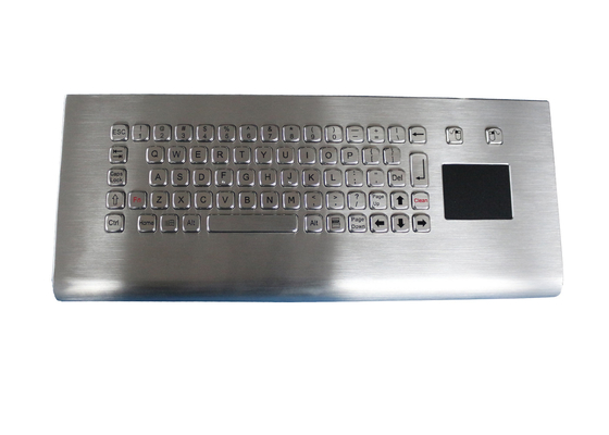 Dễ dàng làm sạch dài đột quỵ kiosk công nghiệp bàn phím gắn trên tường với touchpad, 68 chìa khóa