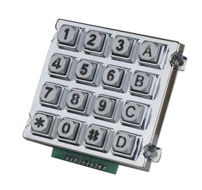 External Thống Die Casting kim loại Bàn phím 4 X 4 Bảng Sau Gắn