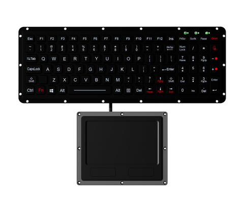 102 phím IP65 Silikon cao su bàn phím quân sự với Touchpad cứng
