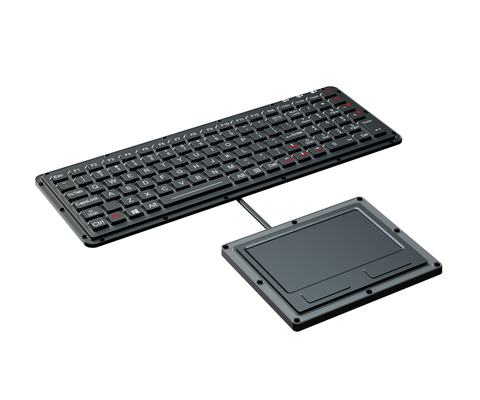 102 phím IP65 Silikon cao su bàn phím quân sự với Touchpad cứng