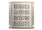 Bảng điều khiển ma trận ATM ngân hàng Gắn bàn phím IP67 Xếp hạng 12 phím kim loại thép không gỉ