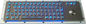 IP65 đột quỵ dài Backlit Keyboard USB với trackball, bàn phím kim loại công nghiệp
